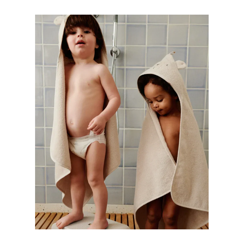 Petite cape de bain coton bio | Ours Polaire