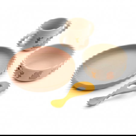 Box repas en silicone 4 pièces | Cats and dogs - Liewood