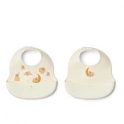 Lot de 2 bavoirs silicone | Elephant
