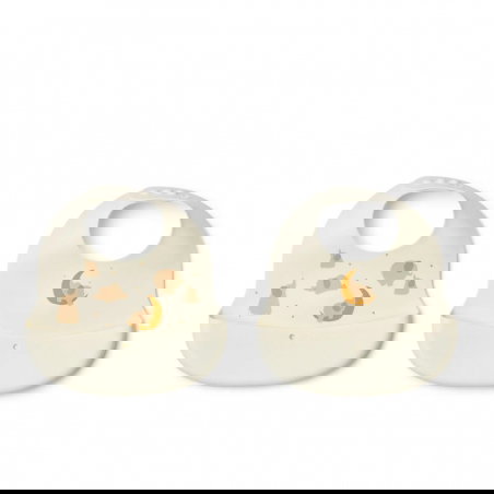 Lot de 2 bavoirs silicone | Elephant - Liewood