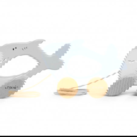 Jouet à tirer en bois | Mr. Shark - Trixie