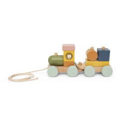 Mini Train en bois animaux