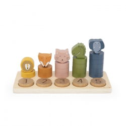 Puzzle à chiffres 1-5 en bois
