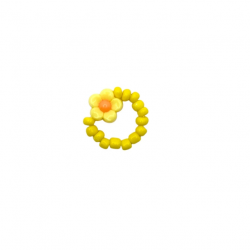 Bague fleurs | Jaune