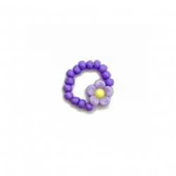 Bague fleurs | Violet