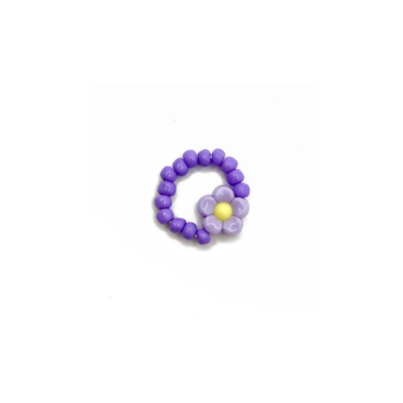 Bague fleurs | Violet