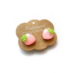 Boules d'oreilles | Fraise rose