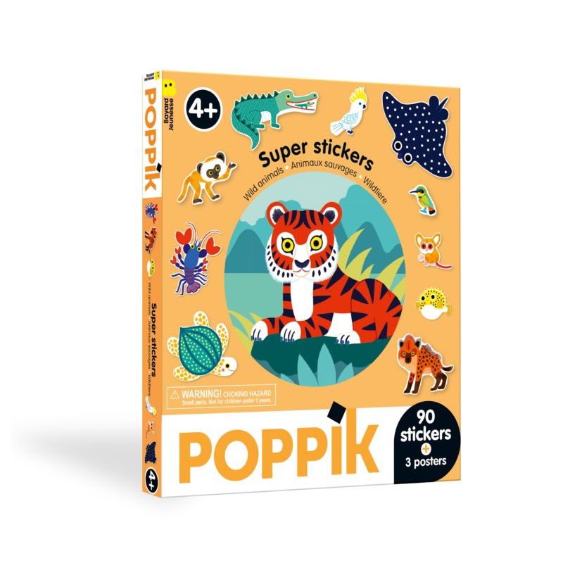 Super Stickers | Animaux sauvages - Poppik