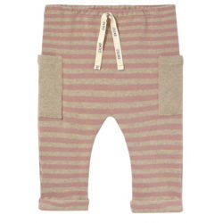 Pantalon en maille Nilo | Rayé Rose