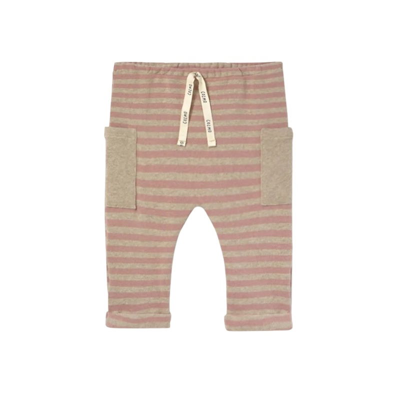 Pantalon en maille Nilo | Rayé Rose