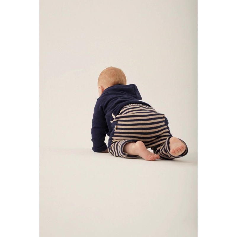 Pantalon en maille Nilo | Rayé Bleu