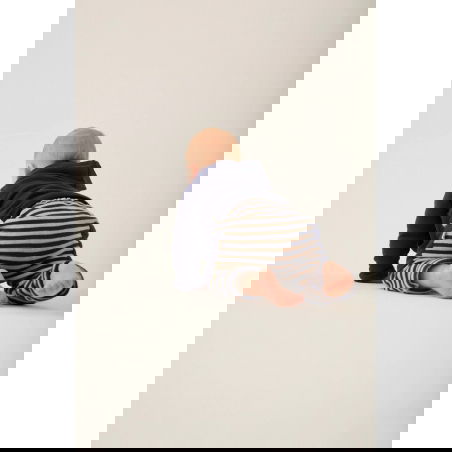 Pantalon en maille Nilo | Rayé Bleu - Cozmo