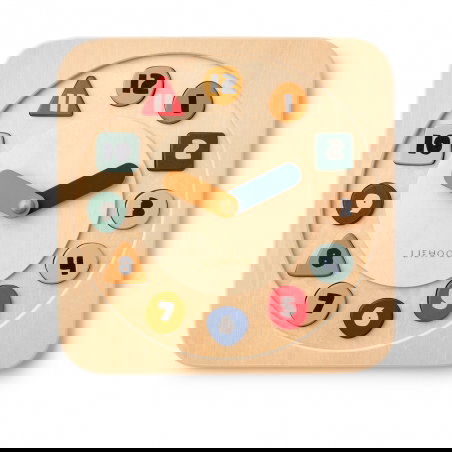 Horloge en bois d'activités - Liewood