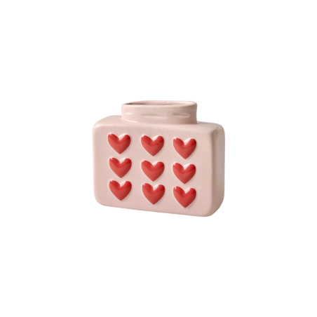 Vase rectangle | Rose - Rice