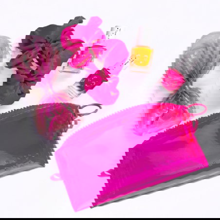 Trousse néon rose | Bubble gum et mangue - Inuwet