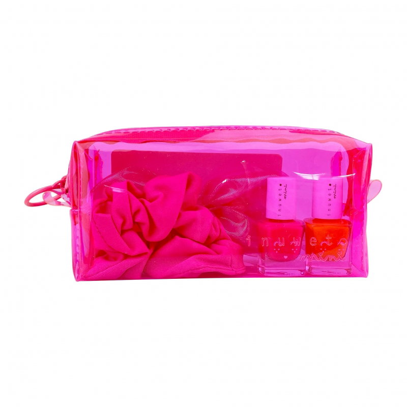 Trousse néon rose | Bubble gum et mangue
