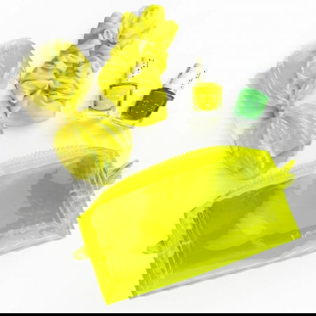 Trousse néon jaune | Ananas et Pastèque - Inuwet