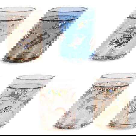 Lot de 4 verres à paillettes | Multi - Konges Slojd
