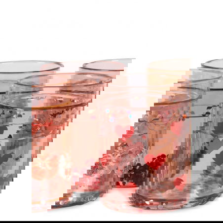 Lot de 4 verres à paillettes | Rose Multi - Konges Slojd