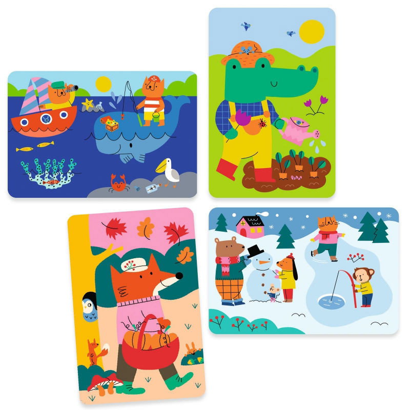 Mini Coloriages magiques | 4 saisons