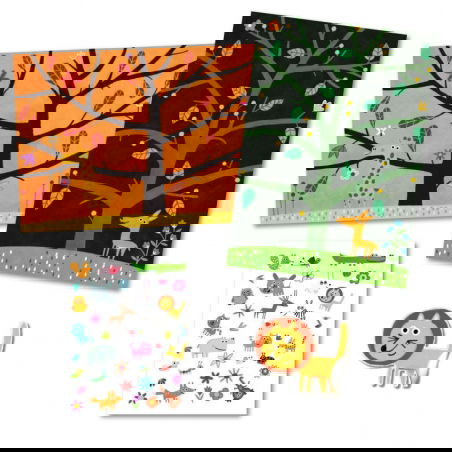 Créer avec des stickers | Chat perché ! - Djeco