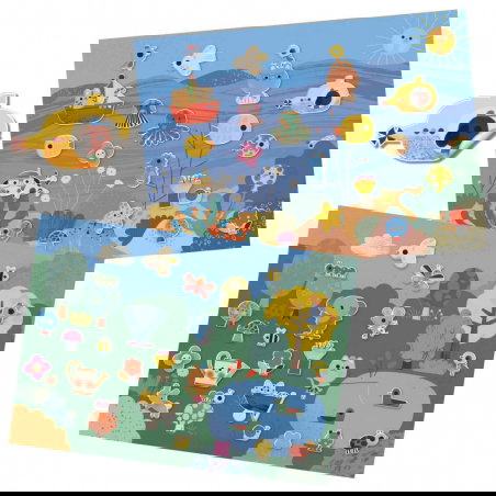 Créer avec des stickers | Summertime - Djeco