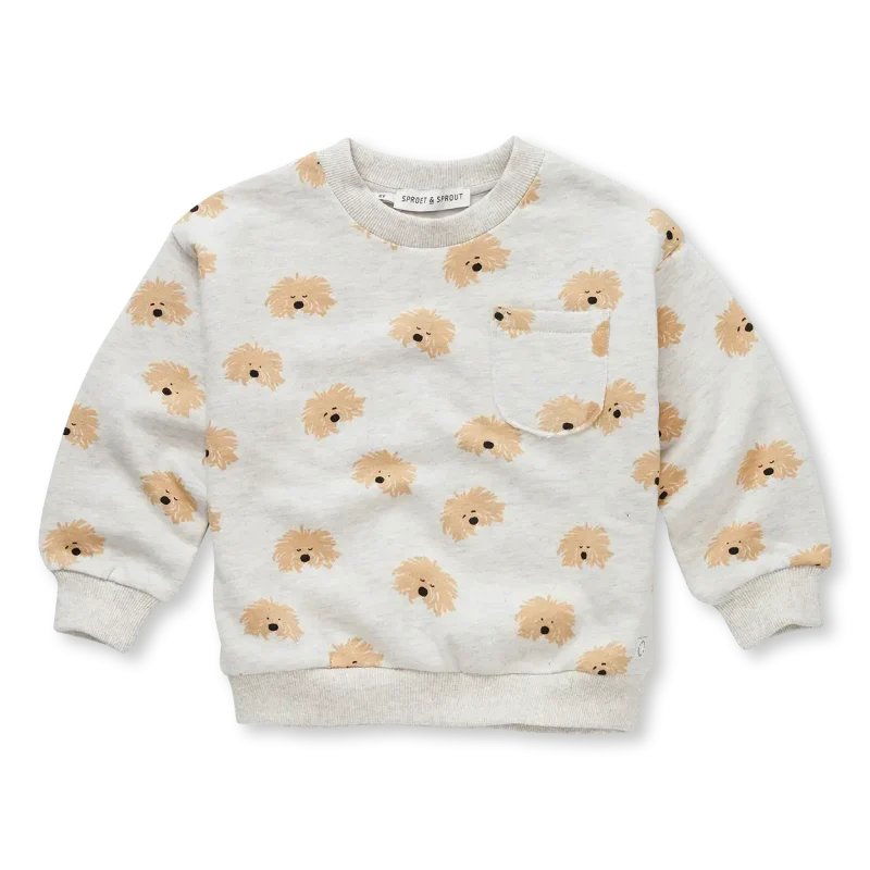 Sweat Moustache dog print - Sproet & Sprout