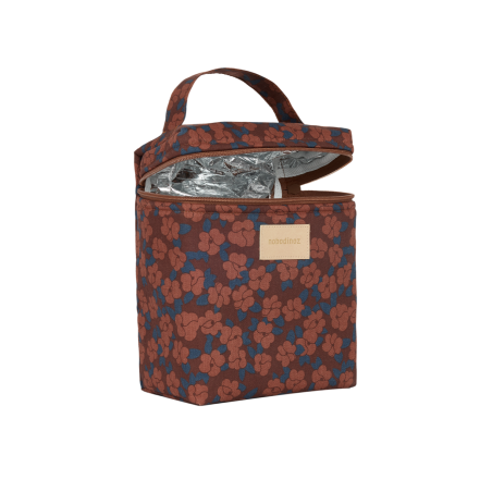 Lunchbag isotherme Hyde park | Maroon poppies - Nobodinoz