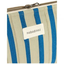 Trousse de toilette rayée | Vert et bleu