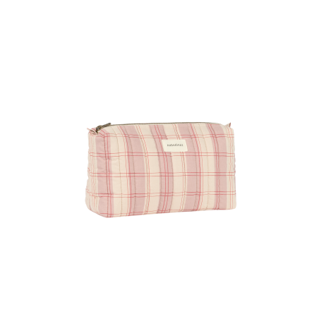 Trousse de toilette stories | Carreaux roses - Nobodinoz