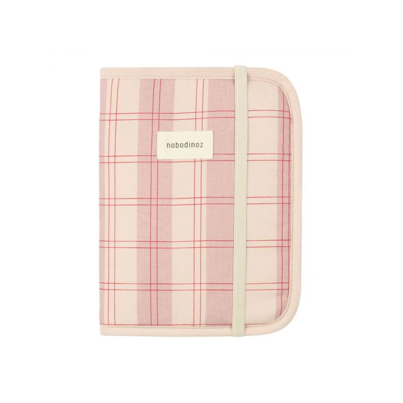 Protège carnet de santé stories | Carreaux roses
