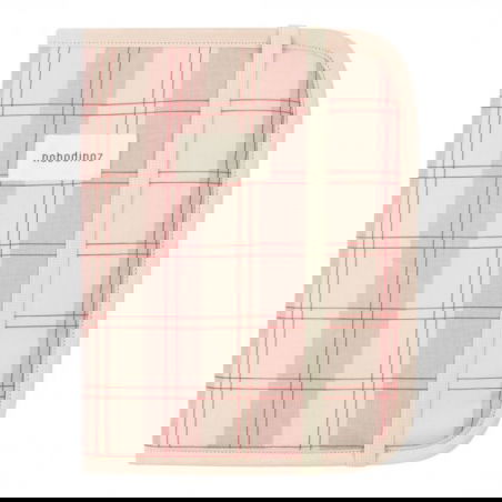 Protège carnet de santé stories | Carreaux roses - Nobodinoz