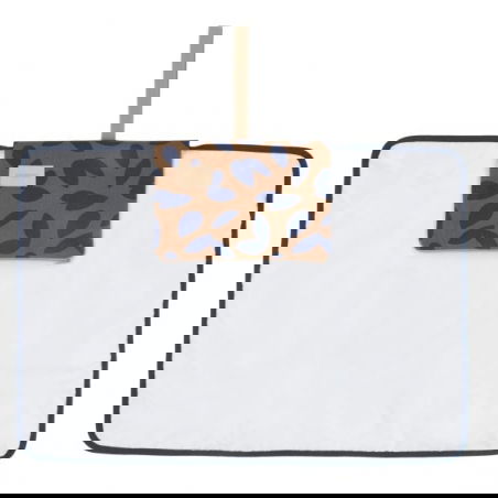 Matelas à langer nomade Hyde park | Blue Leaves - Nobodinoz