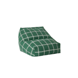 Fauteuil pouf | Vert et blanc