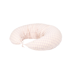 Coussin de maternité Stories | Carreaux roses