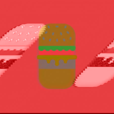 Porte-monnaie sans contact Walkie | Burger - Money Walkie