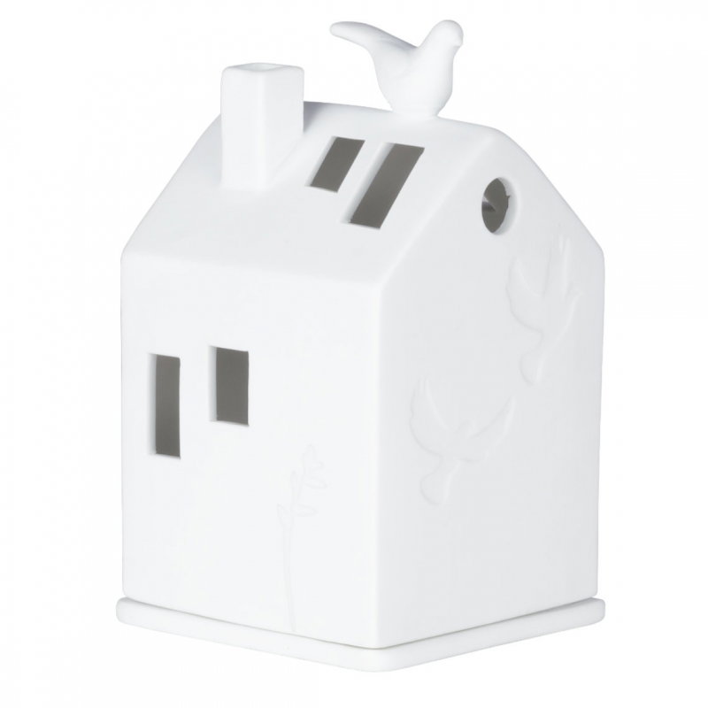 Maison photophore un oiseau