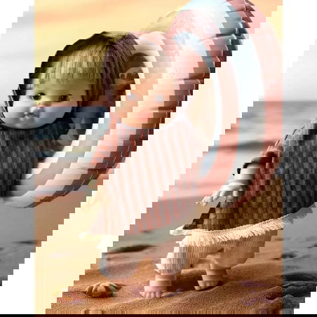 Poncho de plage en gaze de coton pour poupée - Minikane