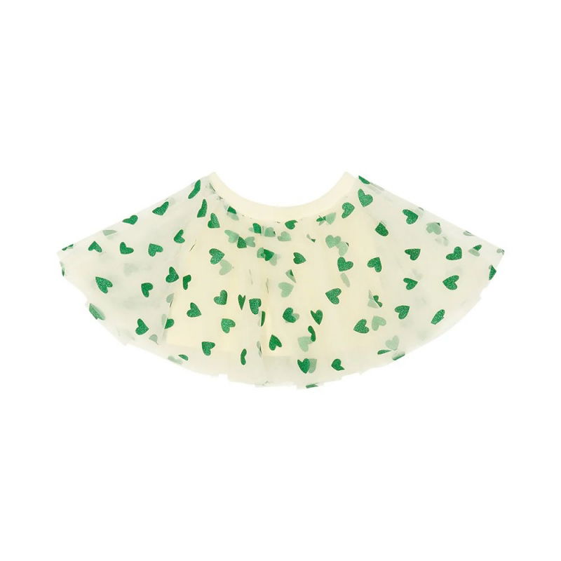 Tutu paillettes | Cœurs verts