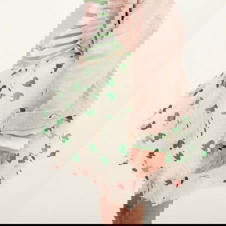 Tutu paillettes | Cœurs verts