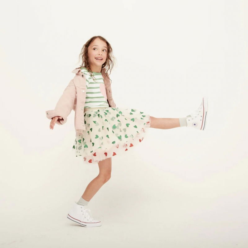 Tutu paillettes | Cœurs verts