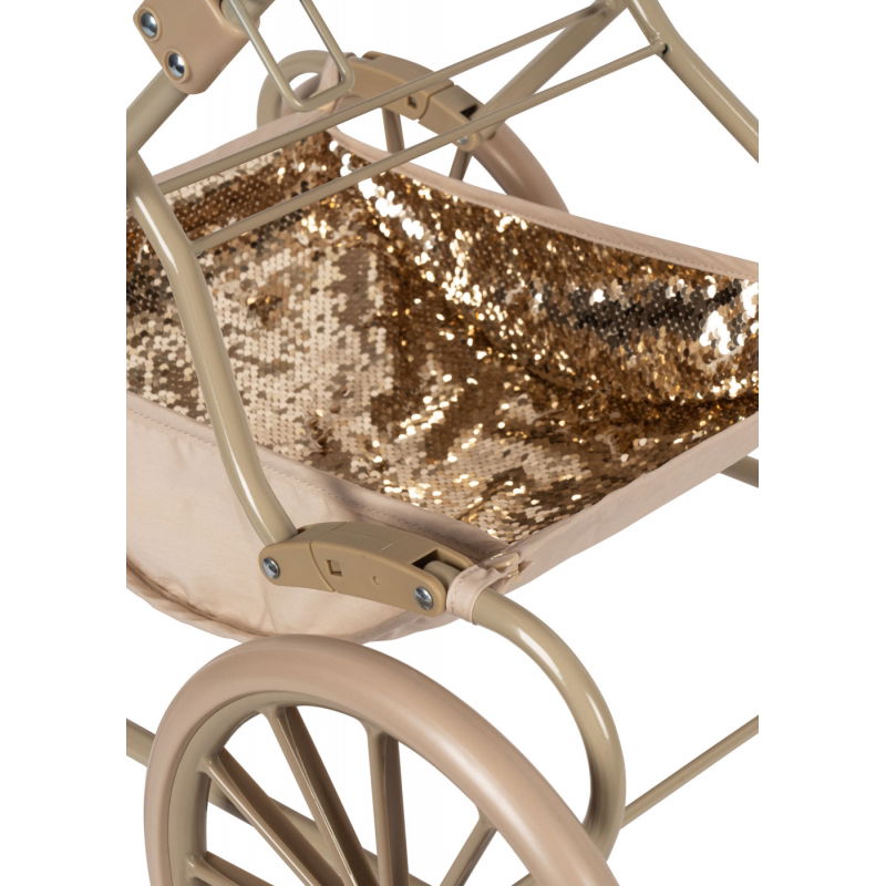 Poussette landau poupée | Paillettes cerise
