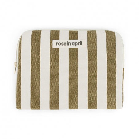 Pochette pour tablette Anouk | Olive/Greige - Rose in April