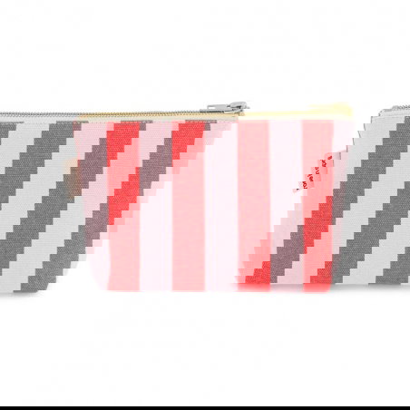 Pochette sofia | Rayures Candy/Rouge - Rose in April