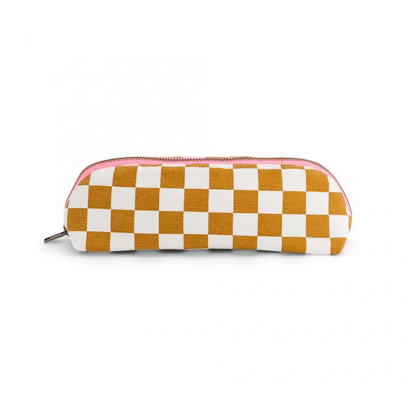 Trousse Gaston | Damier caramel