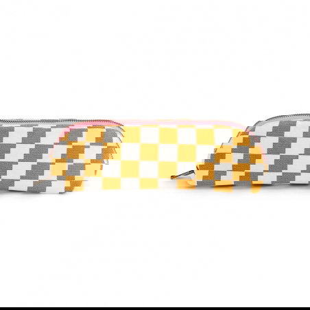 Trousse Gaston | Damier caramel - Rose in April