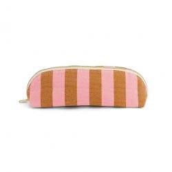 Trousse Gaston | Rayures caramel/strawberry