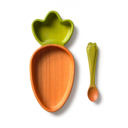 Ensemble assiette+cuillère | Carotte - Oli and Carol