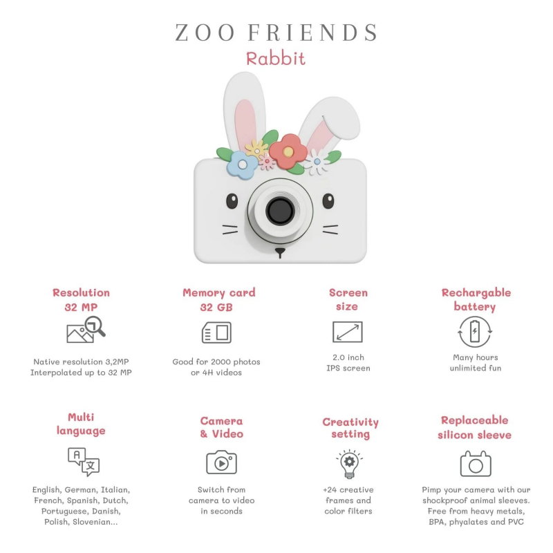 Appareil photo Zoo Friends | Lapin