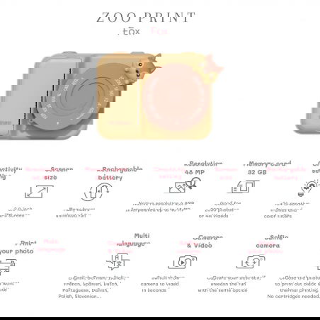 Appareil photo instantané Zoo Print | Renard - The Zoofamily